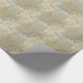 ニュー・オーリンズ(1919年)のヴィンテージの地図 ラッピングペーパー (角)