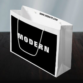 ニュー・コーポレート・ブラックカンパニー・ミニマリスト・モダン ラージペーパーバッグ