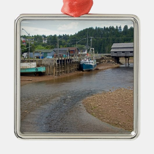 ニュー·セント·マーティンスのファンディ湾での干潮 メタルオーナメント (正面)