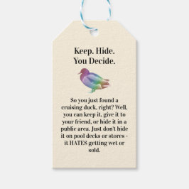 ニュー・トロップSpectrum '80sプリントアドスタイルクルーズアヒル ギフトタグ