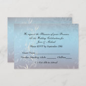 ニュー ブルー ウェディング RSVP (正面/裏面)