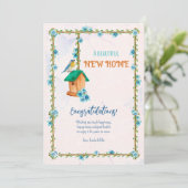 ニュー ホーム 鳥小屋 グリーティング カード (スタンド正面)