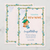 ニュー ホーム 鳥小屋 グリーティング カード (正面/裏面)