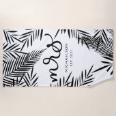 ニュー ミセス | トロピカル リーフ ビーチタオル (正面)