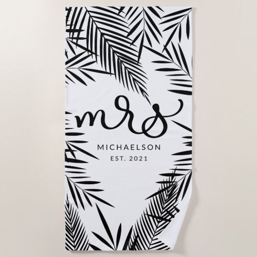 ニュー ミセス | トロピカル リーフ ビーチタオル (正面)