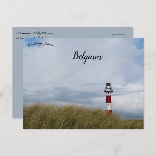 ニユーポートライトハウスニユーポートベルギー ポストカード (正面/裏面)