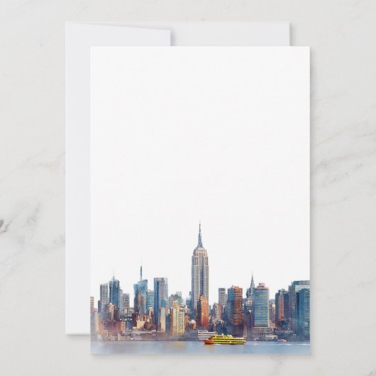 ニユーヨーク市の後に幸せ結婚に 招待状 (裏面)