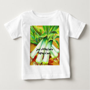 ニラネギのベビーを取ってワイシャツをからかいます ベビーTシャツ