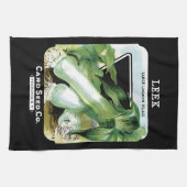 ニラネギの種の包みのラベル キッチンタオル (横)