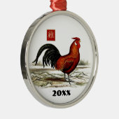 ニラ中国のイ年 |カスタム年 メタルオーナメント (右)