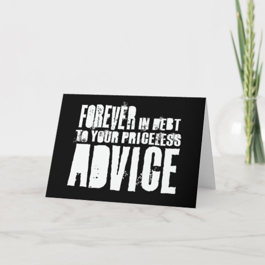 ニルヴァーナの歌詞のグリーティングカード サンキューカード (正面)