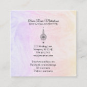 *~*ニルヴァーナパステルマーブル霊気ヒーリンググラデーション スクエア名刺 (裏面)