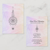 *~*ニルヴァーナパステル大理石グラデーション霊気ヒーリング 名刺 (正面/裏面)