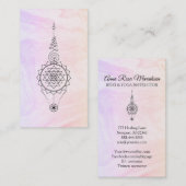 *~*ニルヴァーナマーブルパステルグラデーション霊気ヒーリング 名刺 (正面/裏面)