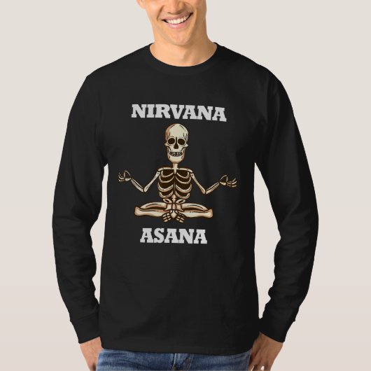 ニルヴァーナ骨格の瞑想エネルギー Tシャツ (正面)