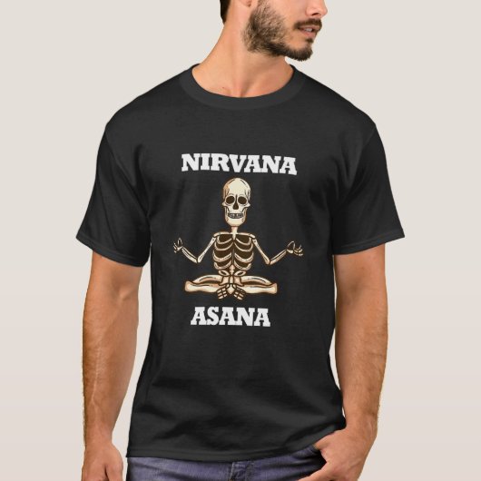 ニルヴァーナ骨格の瞑想エネルギー Tシャツ (正面)