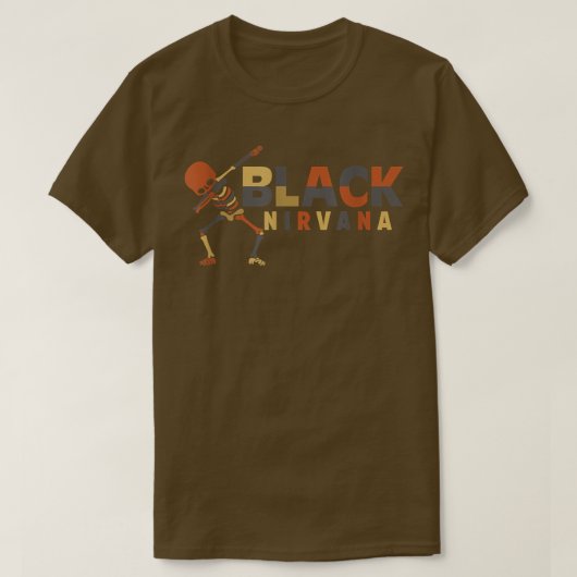 ニルヴァーナ黒のデビング骨格tシャツTシャツ Tシャツ (デザイン正面)