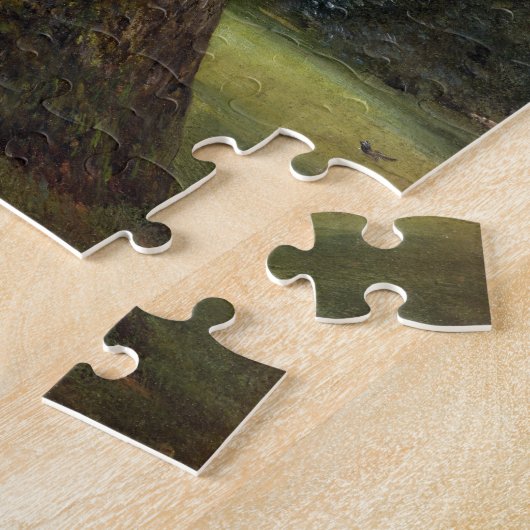 ニレ材のトランクの勉強、c.1821 (油 ジグソーパズル (側面)