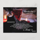 ニワイドカクテルレシピハロウィーンハガキ ポストカード (裏面)