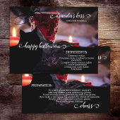 ニワイドカクテルレシピハロウィーンハガキ ポストカード