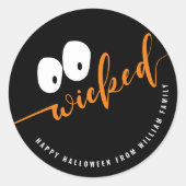 ニワイドハロウィーンビーフトリートバッグ ラウンドシール (正面)