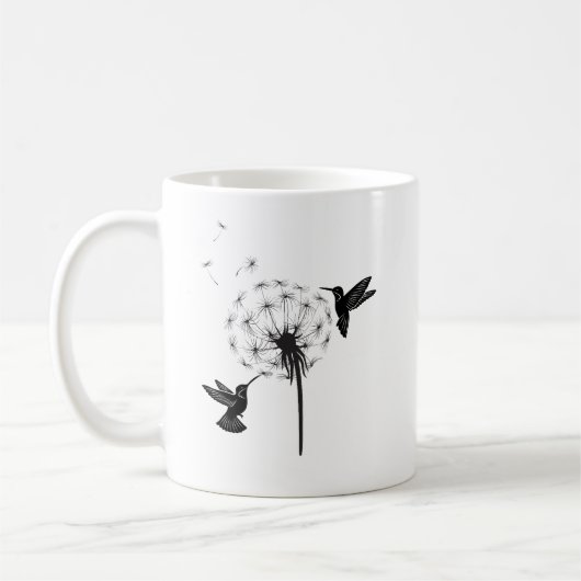 ニワウルリとハルジオンの自然芸術 コーヒーマグカップ (左)