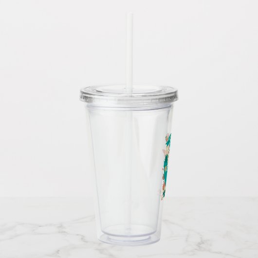 ニワトの詐欺師を描いた漫画のファンタスティックな動物たち アクリルタンブラー (右)