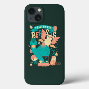 ニワトの詐欺師を描いた漫画のファンタスティックな動物たち iPhone 13ケース