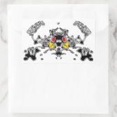 ニワトガニ 長方形シール (バッグ)