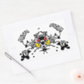 ニワトガニ 長方形シール (封筒)