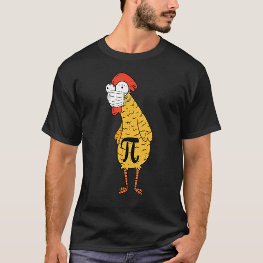 ニワトリπの日フェイスマスク教師学生隔離 tシャツ (正面)