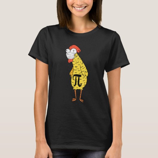ニワトリπの日フェイスマスク教師学生隔離 tシャツ (正面)