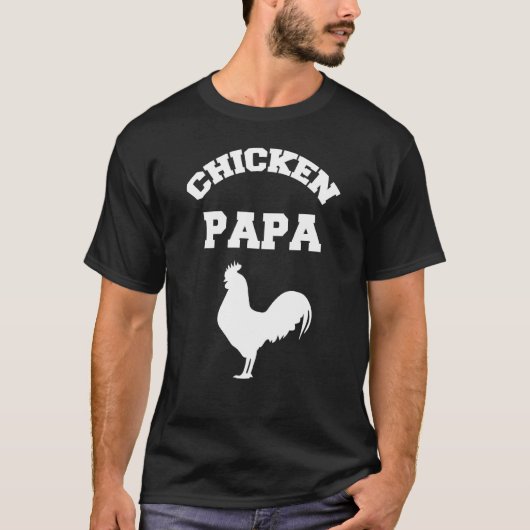 ニワトリおやじ メンズ 鶏好き Tシャツ (正面)
