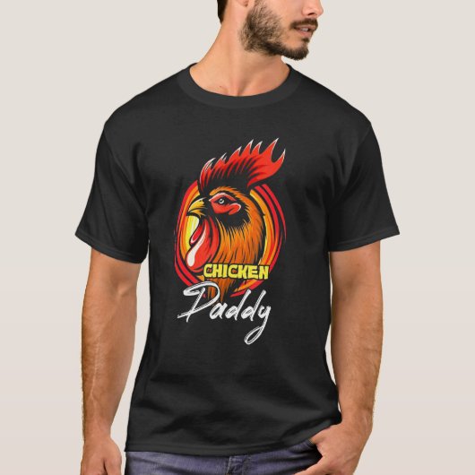 ニワトリお父さん 鶏肉農家 父の日ギフト Tシャツ (正面)