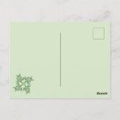 ニワトリがドット・アートを飾る。 ポストカード (裏面)