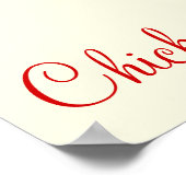 ニワトリが美しいスケッチかわいい動物アート ポスター (角)