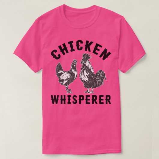 ニワトリささやき人Tシャツ 面白い農場 鶏農家ギ Tシャツ (デザイン正面)