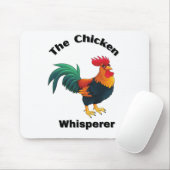 ニワトリささやき。ニワトリ、ユーモアおもしろい、 マウスパッド (マウス)