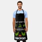 ニワトリとガーデニング エプロン (着用した状態)