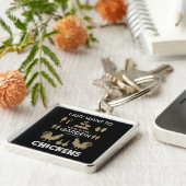 ニワトリとガーデニング キーホルダー (側面)