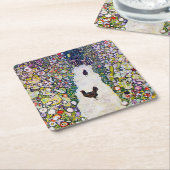 ニワトリとガーデンパス、グスタフクリムト スクエアペーパーコースター (アングル)