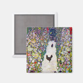 ニワトリとガーデンパス、グスタフクリムト マグネット (正面/裏面)