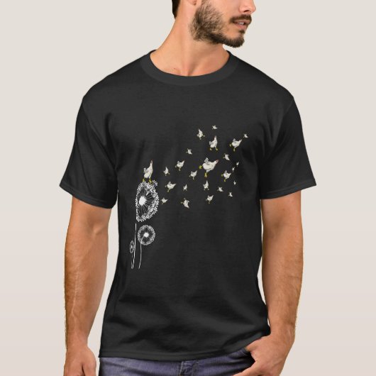ニワトリとタンポポ Tシャツ (正面)