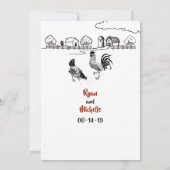 ニワトリとニワトリのラブファーム結婚ズ 招待状 (裏面)