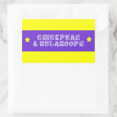 ニワトリとフレイフープ 長方形シール (バッグ)