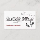 ニワトリとヘンカントリー魅力的ファーム 名刺 (正面)