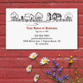 ニワトリとヘンカントリー魅力的ファーム 名刺