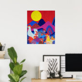 ニワトリとロスター ポスター (ホームオフィス)