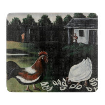 ニワトリと一緒に田舎の農場の風景