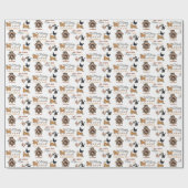 ニワトリと名前クリスマスを持つ猫 ラッピングペーパー (フラット)